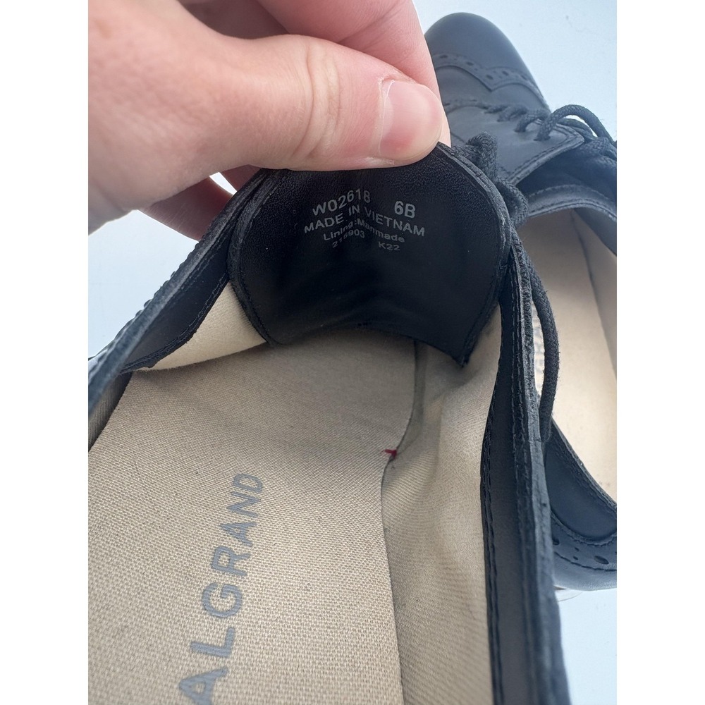 Cole Haan OriginalGrand Shoes Womens Size 6 Black Leather Oxford Wingtip Comfort - Picture 6 of 7